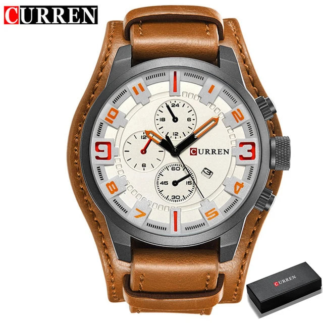 Curren couro elegante - Tempo perfeito